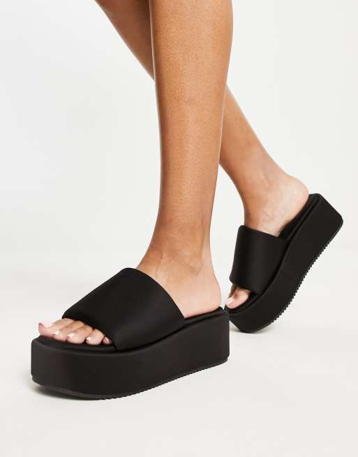 Black platform 2024 sandals asos