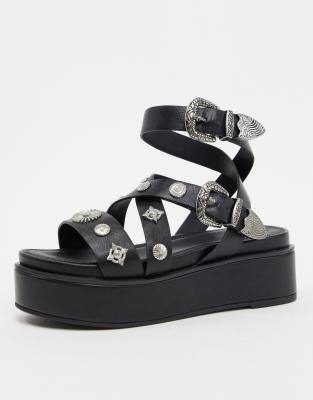 asos black flatforms