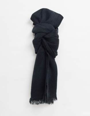 ASOS DESIGN - Tyndt sort tørklæde