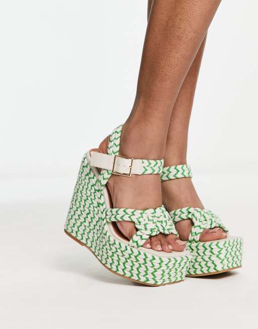 ASOS DESIGN Tynera Chaussures compens es en corde Naturel