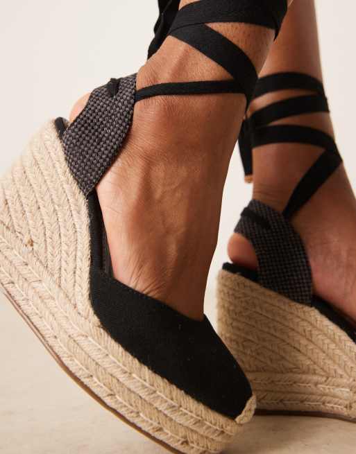 ASOS DESIGN Tyra closed toe wedges in black ASOS
