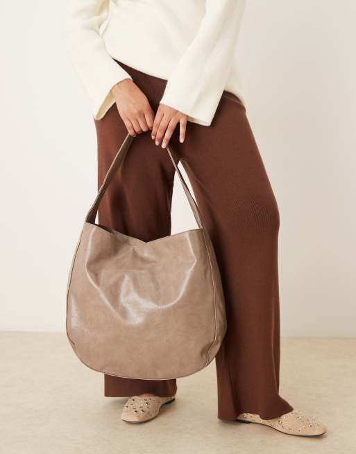 ASOS DESIGN – U-förmige Tragetasche in Grau, 3 von 4