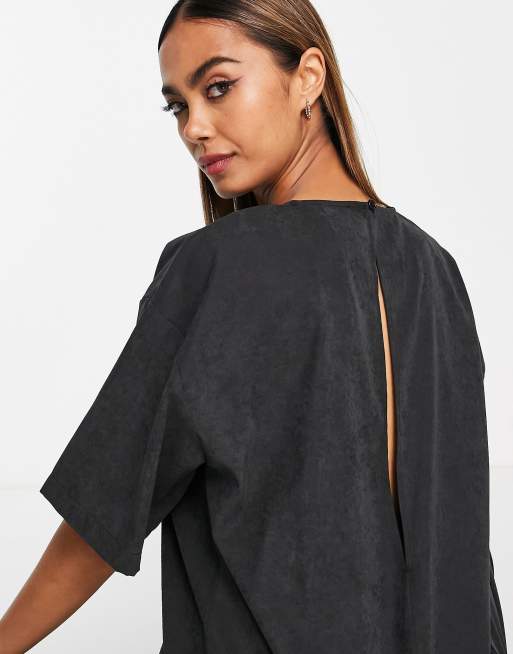 Black tshirt jumpsuit online