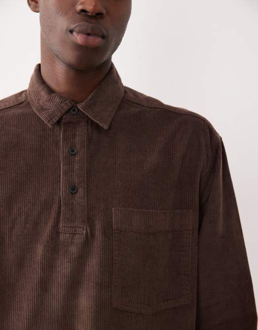 ASOS DESIGN – Übergroßes Cord-Hemd in Braun, 5 von 5