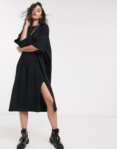 ASOS DESIGN – Übergroßes Midi-T-Shirt-Kleid