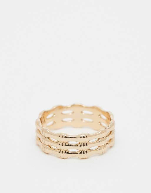 ASOS DESIGN – Uhrenband-Ring in Goldoptik