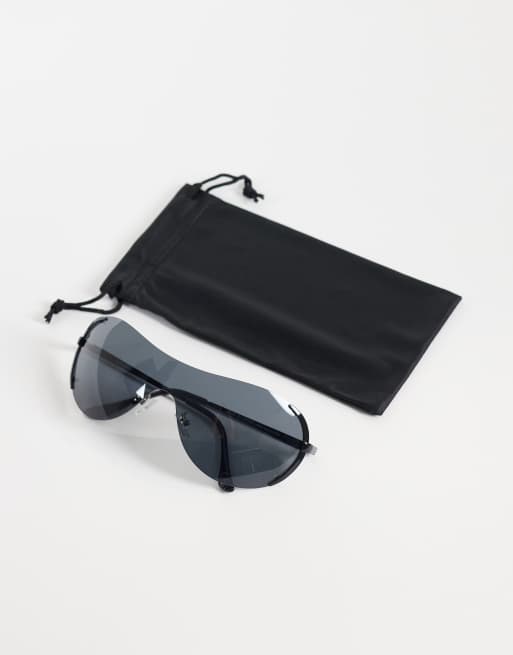 ASOS DESIGN - Uindfattede buede solbriller med røgfarvede glas, 3 af 3