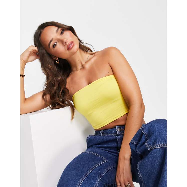 Light yellow 2025 tube top