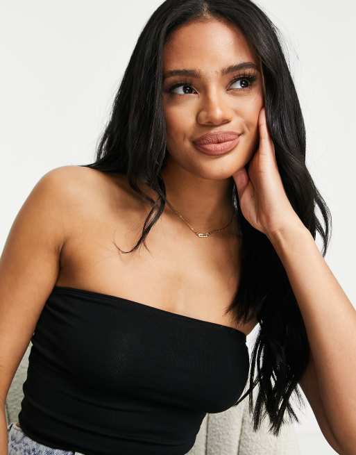 ASOS DESIGN - Ultimate - bandeau-croptop i sort bomuld - BLACK, 3 af 4