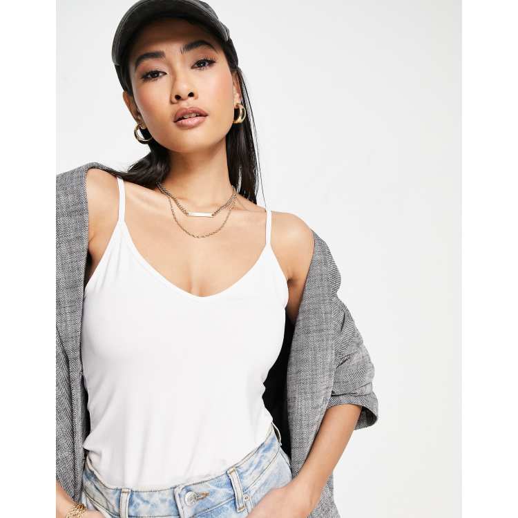 ASOS DESIGN ultimate cami with v-neck in white