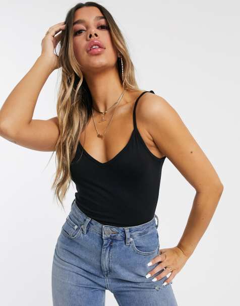 ASOS DESIGN – Ultimate – Camisole mit V-Ausschnitt in Schwarz