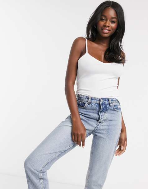 ASOS DESIGN – Ultimate – Camisole mit V-Ausschnitt in Weiß
