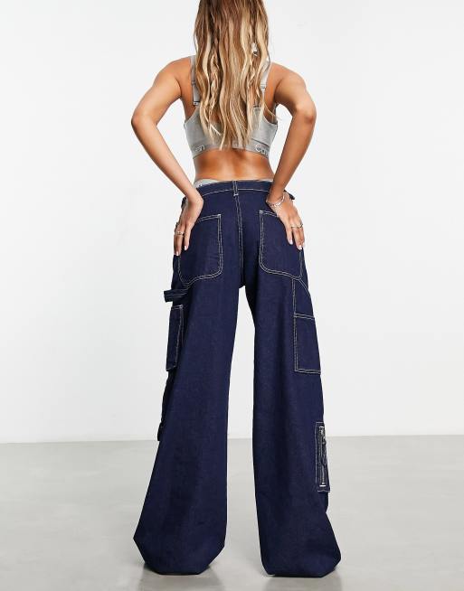 ASOS DESIGN Curve - Ultimate - Pantalon de jogging - Bleu jean délavé