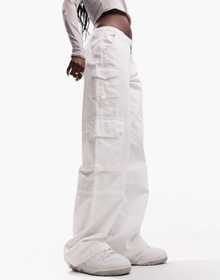 ASOS DESIGN ultimate cargo jeans in white