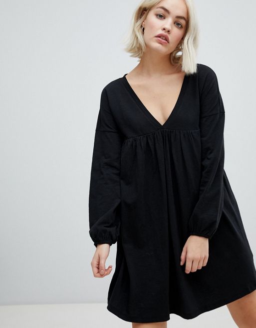 ASOS DESIGN ultimate cotton smock dress with long sleeves | ASOS