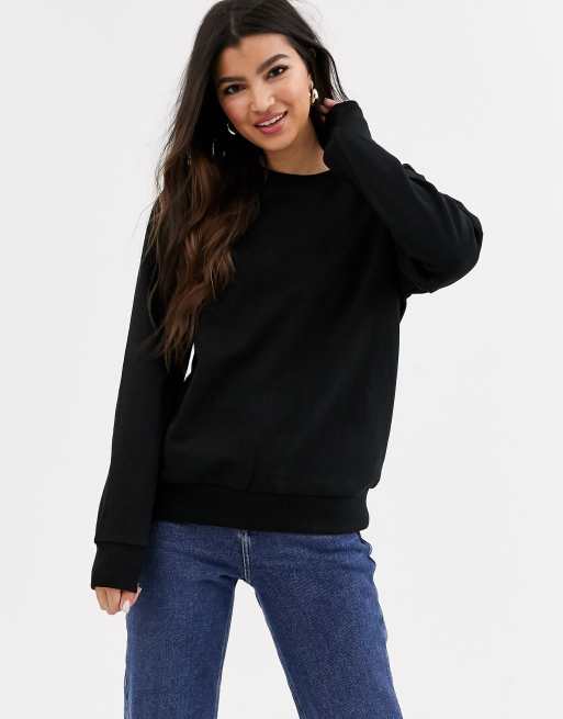 Black cotton sweatshirt