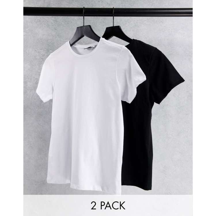 ASOS DESIGN ultimate cotton t-shirt with crew neck 2 pack SAVE in