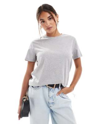 ASOS DESIGN ultimate cotton t-shirt with crew neck in gray heather