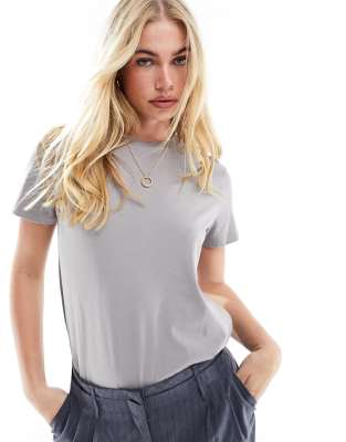 Asos Design Ultimate Cotton T-shirt With Crew Neck In Gray Heather