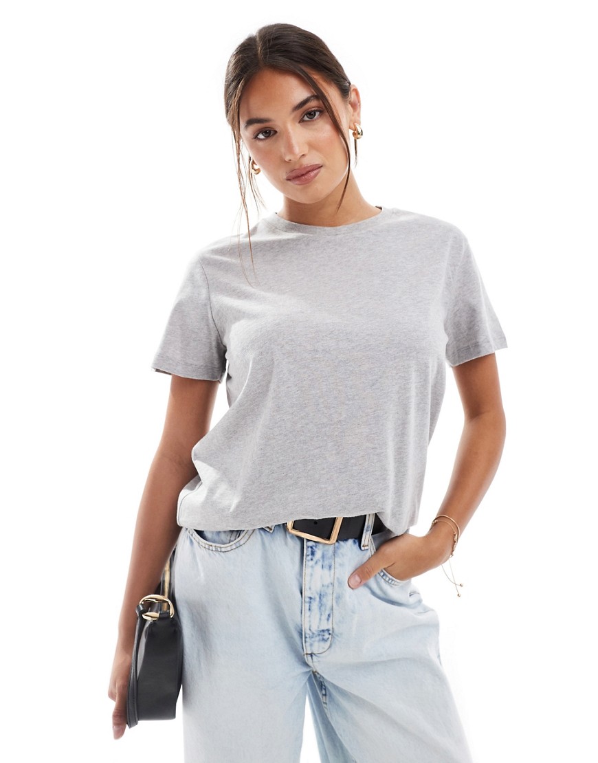 ASOS DESIGN ultimate cotton t-shirt with crew neck in grey marl