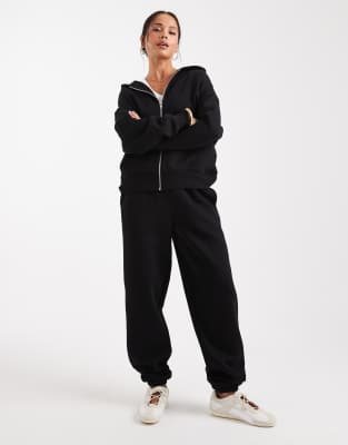 Asos Design Ultimate Cuffed Brushback Sweater In Black