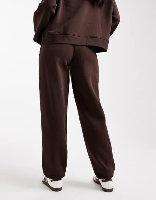 ASOS DESIGN ultimate cuffed brushback sweatpants in chocolate ASOS