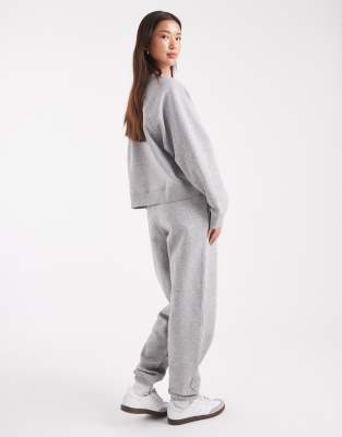 Asos Design Ultimate Cuffed Brushback Sweatpants In Gray