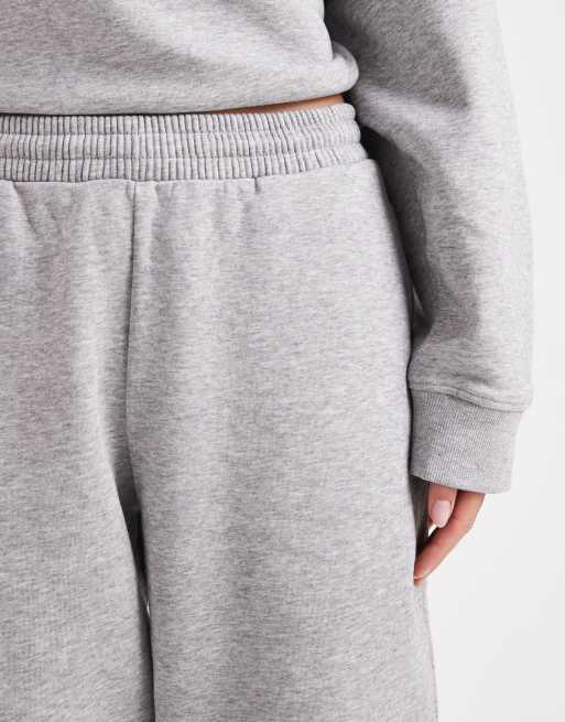 ASOS DESIGN ultimate cuffed brushback sweatpants in gray heather