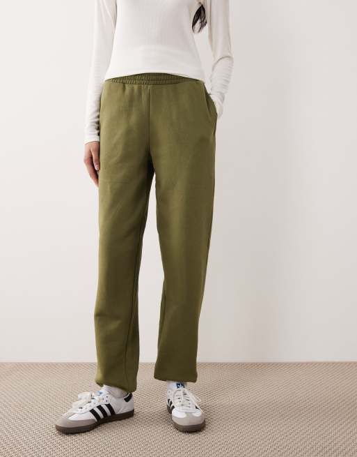 ASOS DESIGN ultimate cuffed brushback trackies in khaki, 3 of 5
