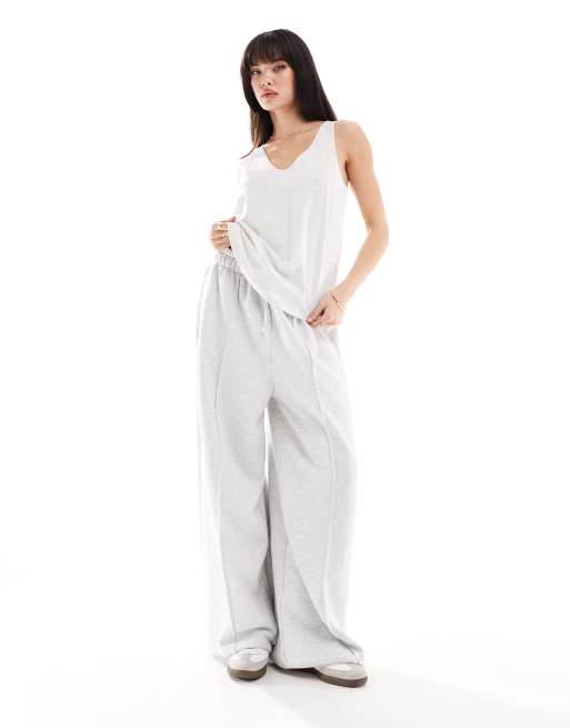 ASOS DESIGN - Ultimate - Débardeur en coton avec encolure dégagée - Blanc chiné, 3 de 4