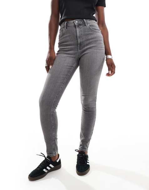 ASOS DESIGN – Ultimate – Eng geschnittene Jeans in Grau - view 1