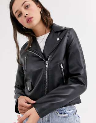 asos leather jacket