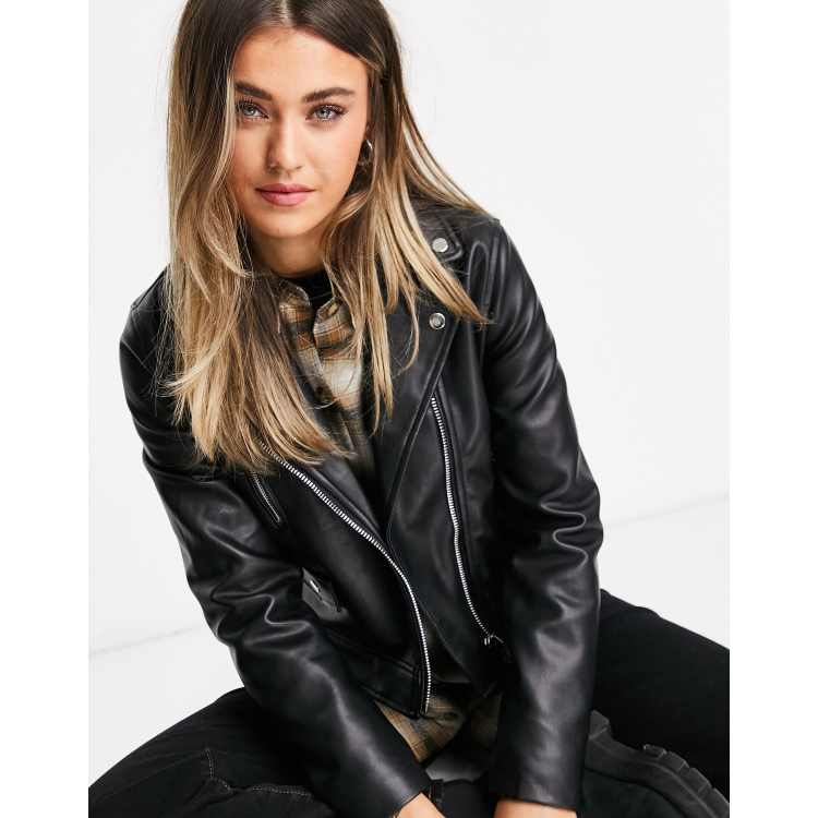 Asos leather jacket outlet womens