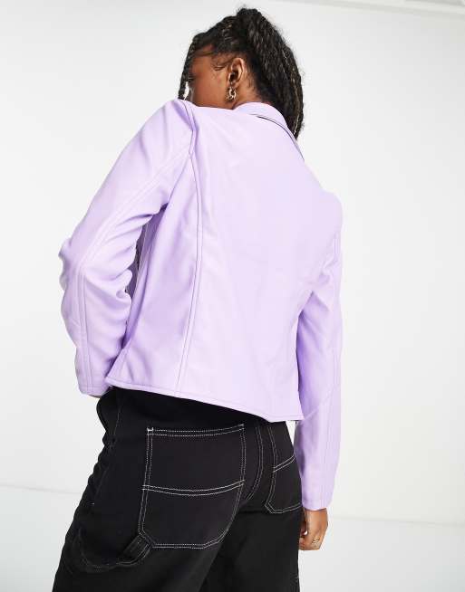 Lilac hot sale moto jacket