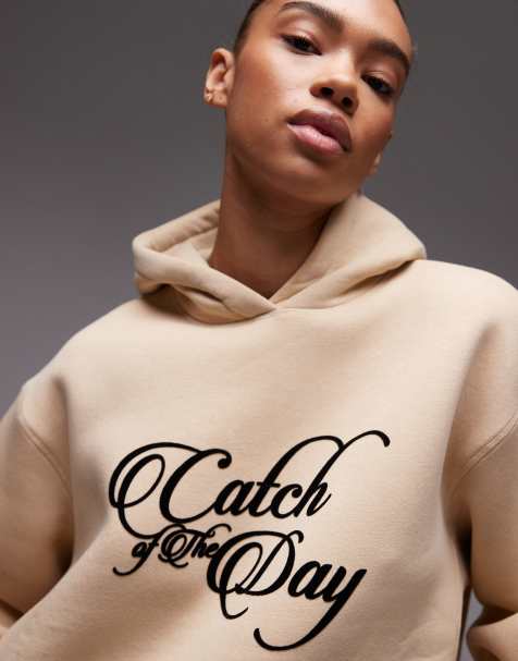 ASOS DESIGN - Ultimate - Felpa beige oversize con cappuccio e scritta - view 1