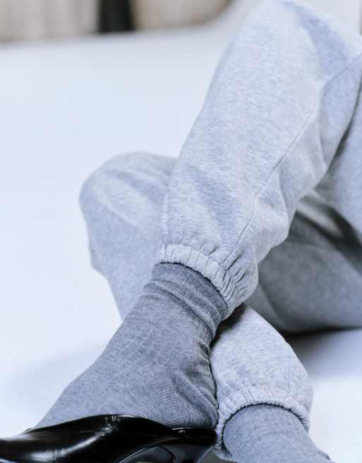 ASOS DESIGN - Ultimate - Gråmelerede børstede joggingbukser med tætsiddende buksekanter, 4 af 5