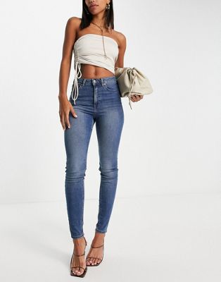 ASOS DESIGN ultimate skinny jeans in authentic mid blue  - ASOS Price Checker