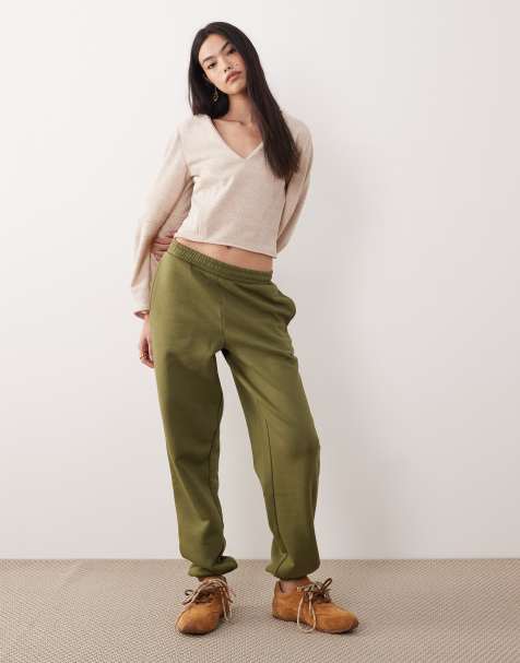 ASOS DESIGN – Ultimate – Jogginghose in Khaki mit weicher Innenseite und Bündchen - view 1