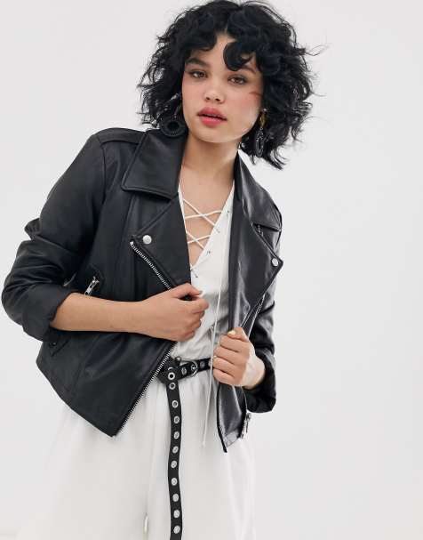 ASOS DESIGN ultimate leather look biker jacket