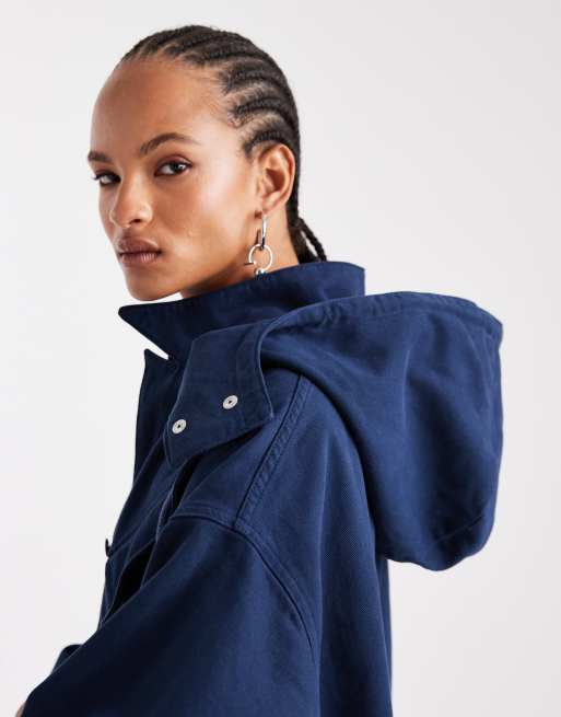 ASOS DESIGN ultimate lightweight washed parka in navy