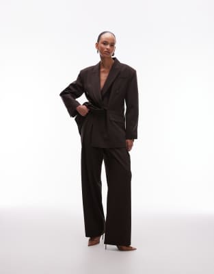Asos Design Ultimate Mensy Suit Pants In Brown