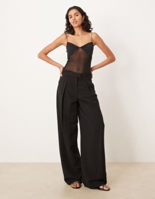 Asos Design Ultimate Mesh Cami Top In Black