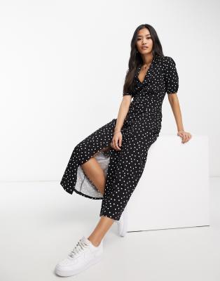 White polka outlet dot tea dress