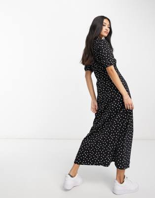 Blue polka cheap dot dress asos