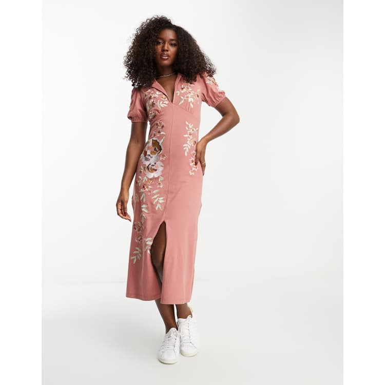 Asos dusty cheap rose dress