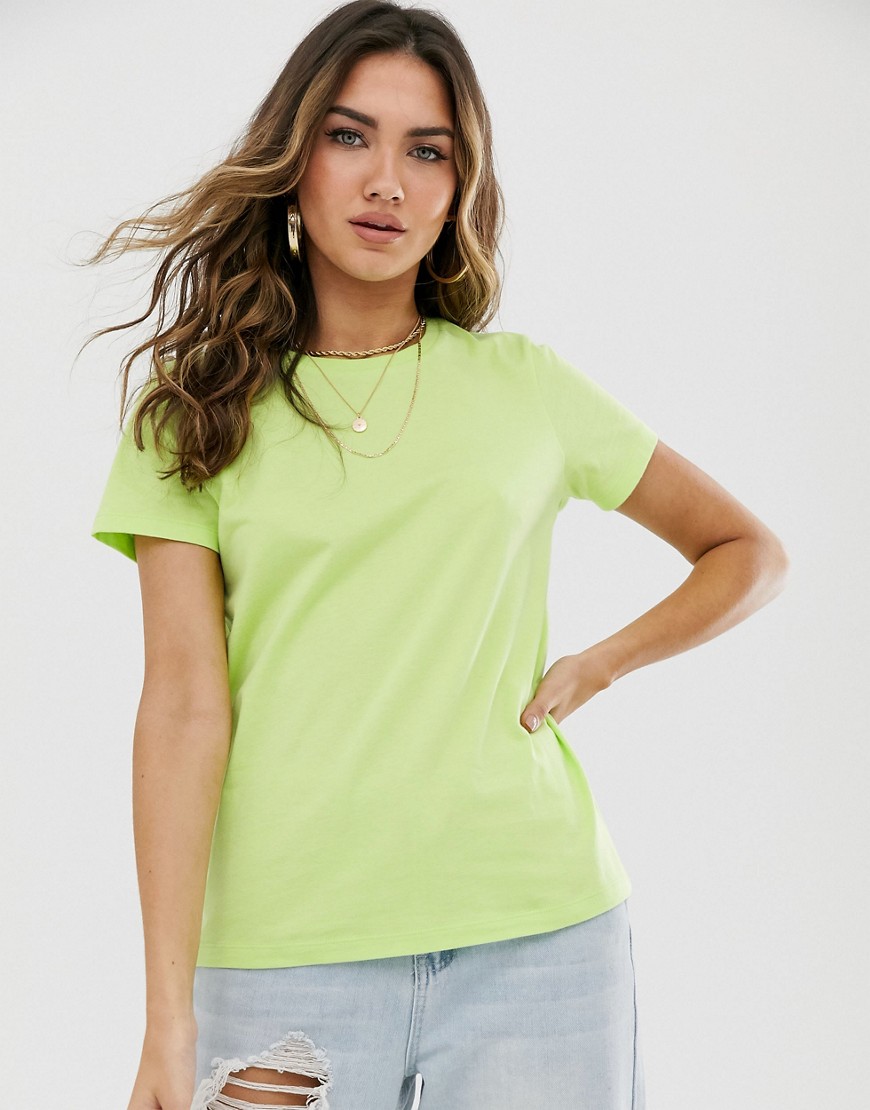 ASOS DESIGN ultimate organic cotton crew neck t-shirt in washed lime-Green