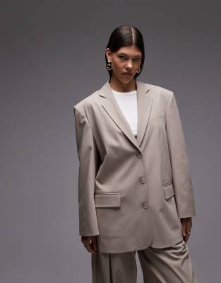ASOS DESIGN - Ultimate - Oversize-Blazer in Stein-Neutral