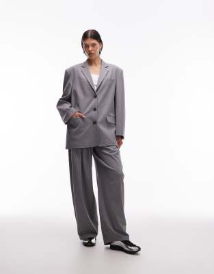Asos Design Ultimate Oversized Blazer In Gray