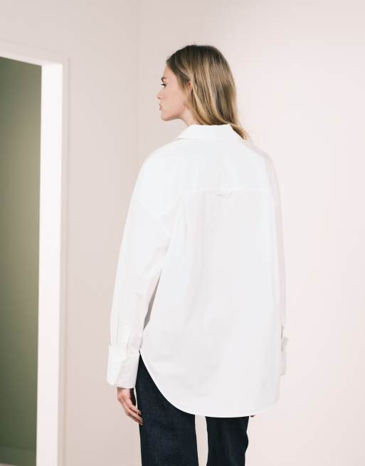 ASOS DESIGN ultimate oversized shirt in white, 4 of 5
