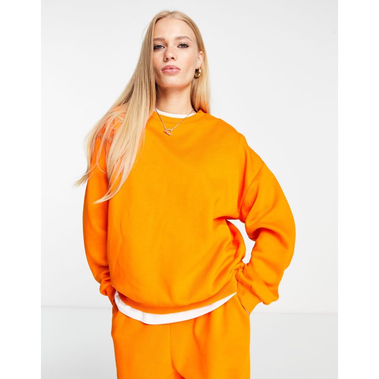 Plus size orange sweatshirt best sale